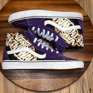 VANS OTW SK8-Hi Leopard Print Purple Sneakers, Men’s 10.5/Women’s 12